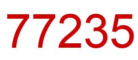 Number 77235 red image
