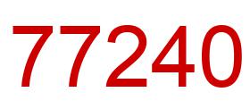 Number 77240 red image