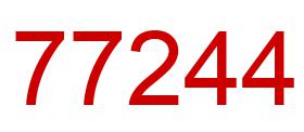 Number 77244 red image