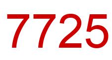 Number 7725 red image