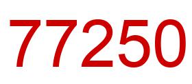 Number 77250 red image