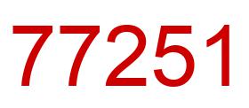 Number 77251 red image