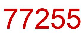 Number 77255 red image