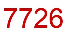 Number 7726 red image