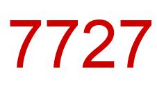 Number 7727 red image