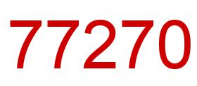 Number 77270 red image