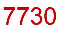 Number 7730 red image