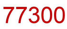 Number 77300 red image
