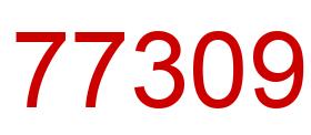 Number 77309 red image