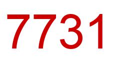 Number 7731 red image