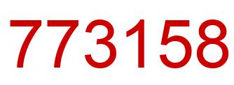 Number 773158 red image