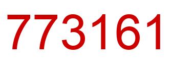 Number 773161 red image
