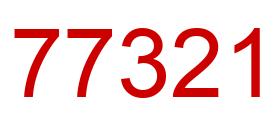 Number 77321 red image