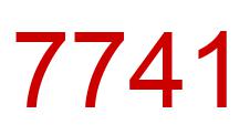 Number 7741 red image