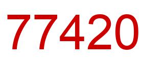 Number 77420 red image