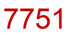 Number 7751 red image