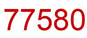 Number 77580 red image