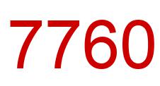 Number 7760 red image