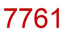 Number 7761 red image