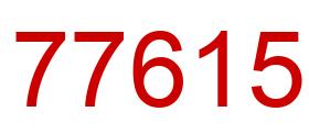 Número 77615 imagen rojo