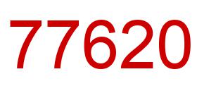 Number 77620 red image