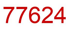 Number 77624 red image