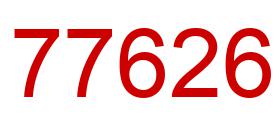 Number 77626 red image