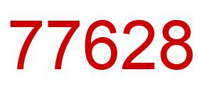 Number 77628 red image