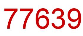 Number 77639 red image