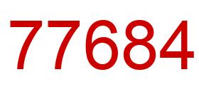 Number 77684 red image