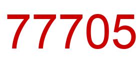 Number 77705 red image