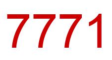 Number 7771 red image