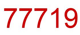 Number 77719 red image