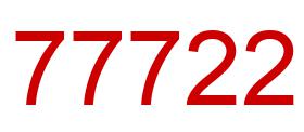 Number 77722 red image