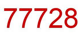 Number 77728 red image