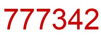 Número 777342 imagen rojo