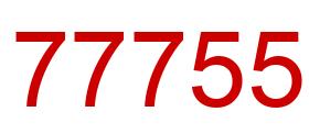 Number 77755 red image
