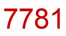 Number 7781 red image