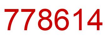 Number 778614 red image