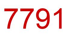 Number 7791 red image