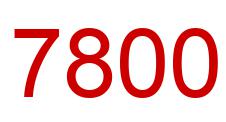 Number 7800 red image