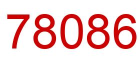 Número 78086 imagen rojo