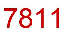 Number 7811 red image