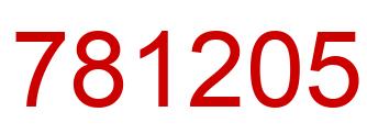 Number 781205 red image