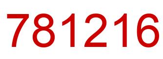 Number 781216 red image