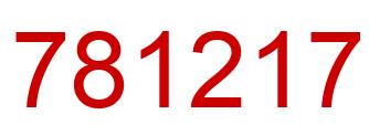 Número 781217 imagen rojo