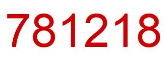 Number 781218 red image