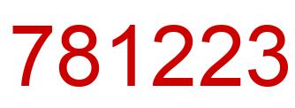 Número 781223 imagen rojo