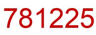 Número 781225 imagen rojo