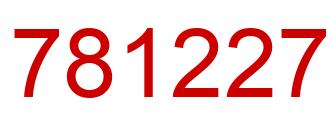 Número 781227 imagen rojo